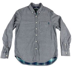 The Nutter Chubbies Shirt Women's Small Black Long Sleeve Button Up Plaid Cotton
